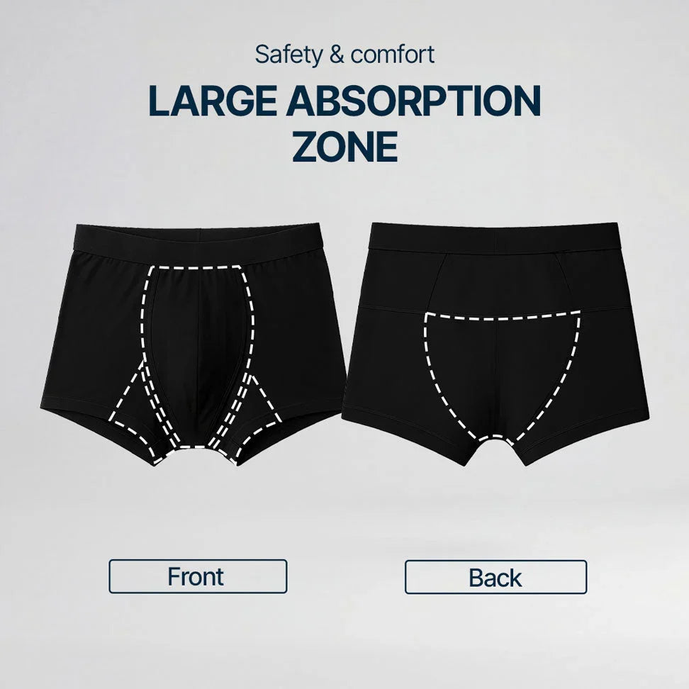 Men's Washable Incontinence Boxer Briefs